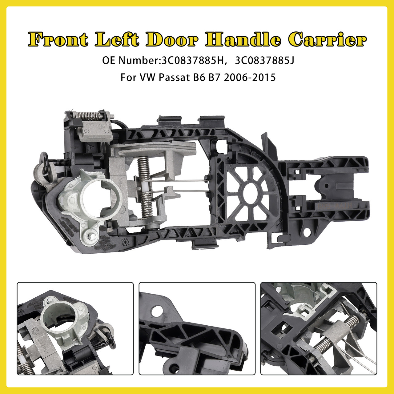 2006-2015 VW Passat B6 B7 Door Handle Carrier Front Left 3C0837885H Generic