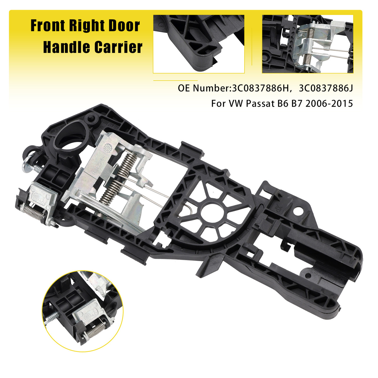 2006-2015 VW Passat B6 B7 Door Handle Carrier Front Right 3C0837886H 3C0837886J Generic