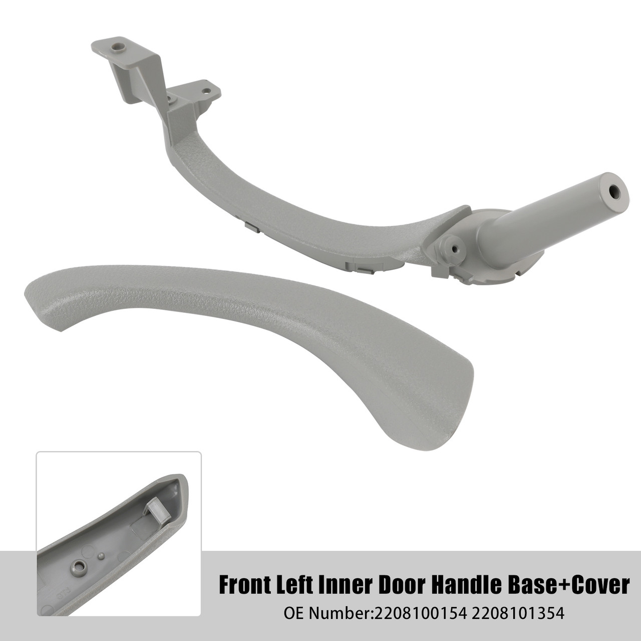 1998-2003 Mercedes-Benz S-Class W220 Front Left Inner Door Handle Base+Cover 2208100154 2208101354 Generic