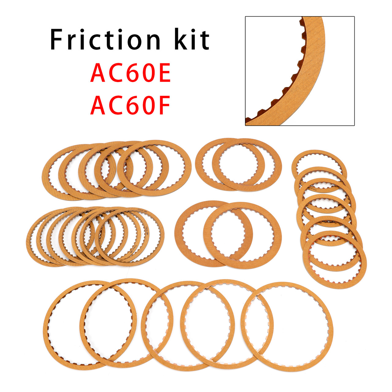 Toyota Prado 2.7L 3.5L AC60F AC60E Transmission Friction Kit Clutch Plates B072880B Generic