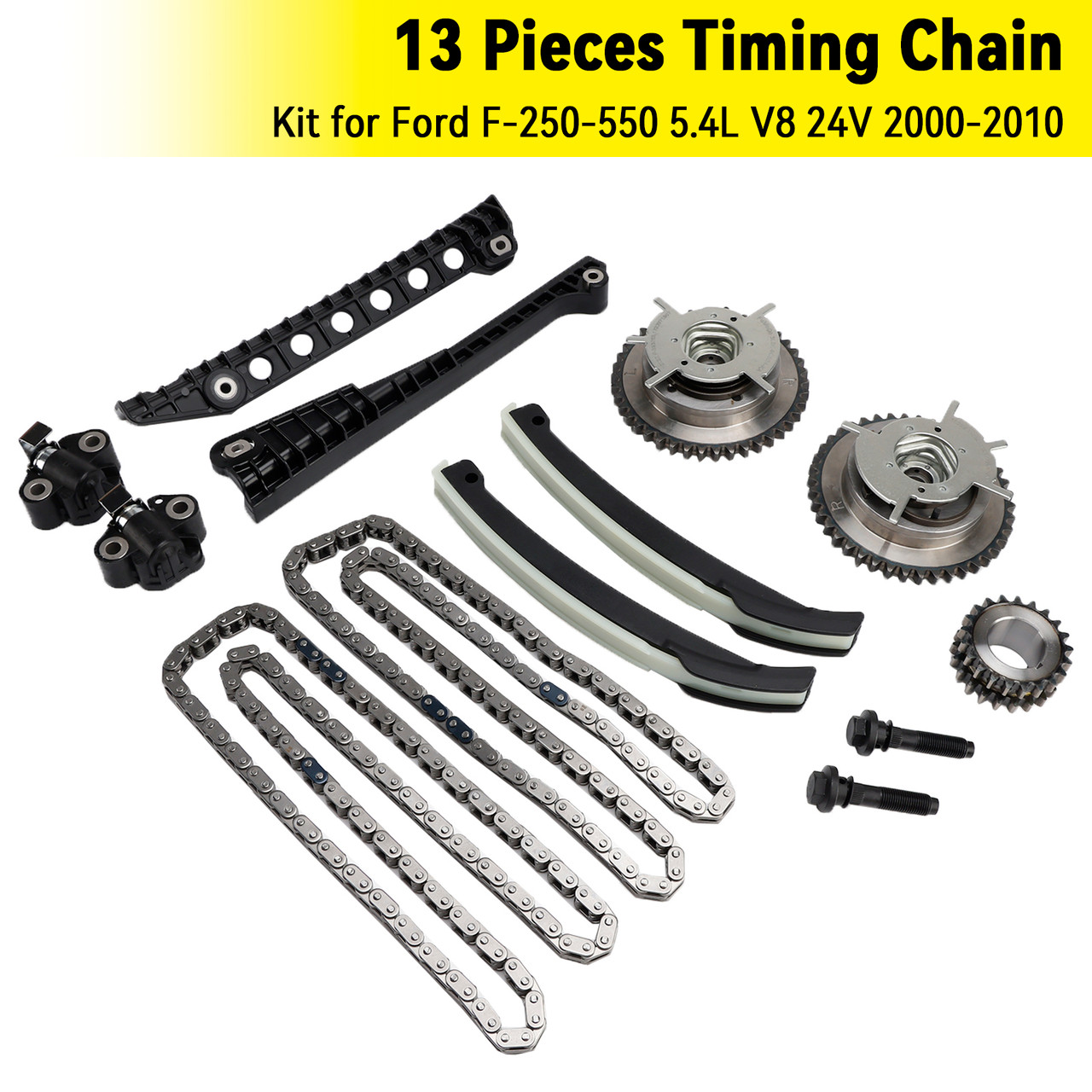Ford Expedition 2000-2010 13 Pieces Timing Chain Kit 1L3Z-6L266-AA Generic