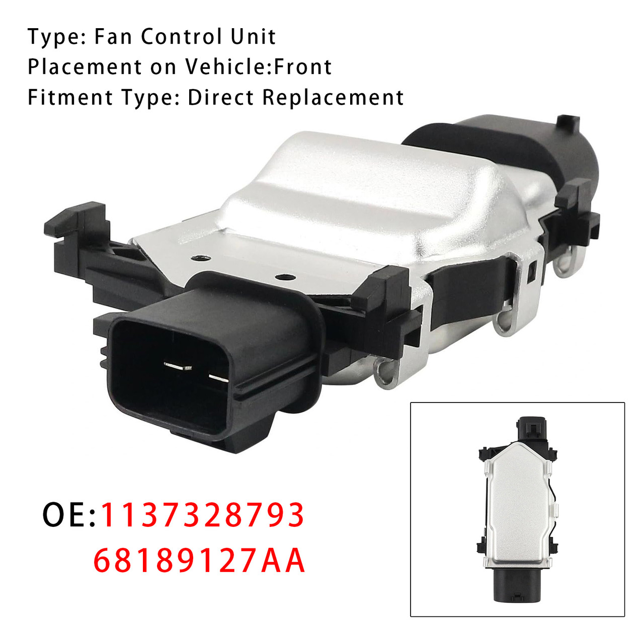 2013-2016 Dodge Dart Radiator Fan Control Module 1137328793 Generic