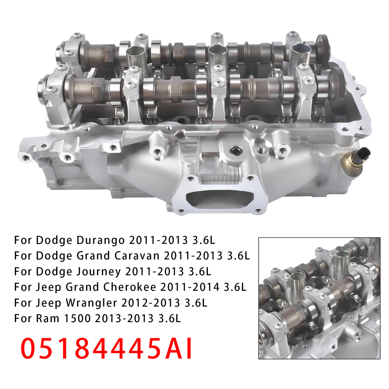 2011-2014 Dodge Avenger Challenger Charger Left Side Cylinder Head Assembly 05184445AI Generic