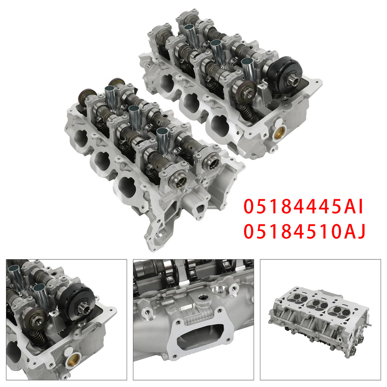 2011-2014 Jeep Grand Cherokee Wrangler Left+Right Side Cylinder Head Assembly 05184445AI 05184510AJ Generic