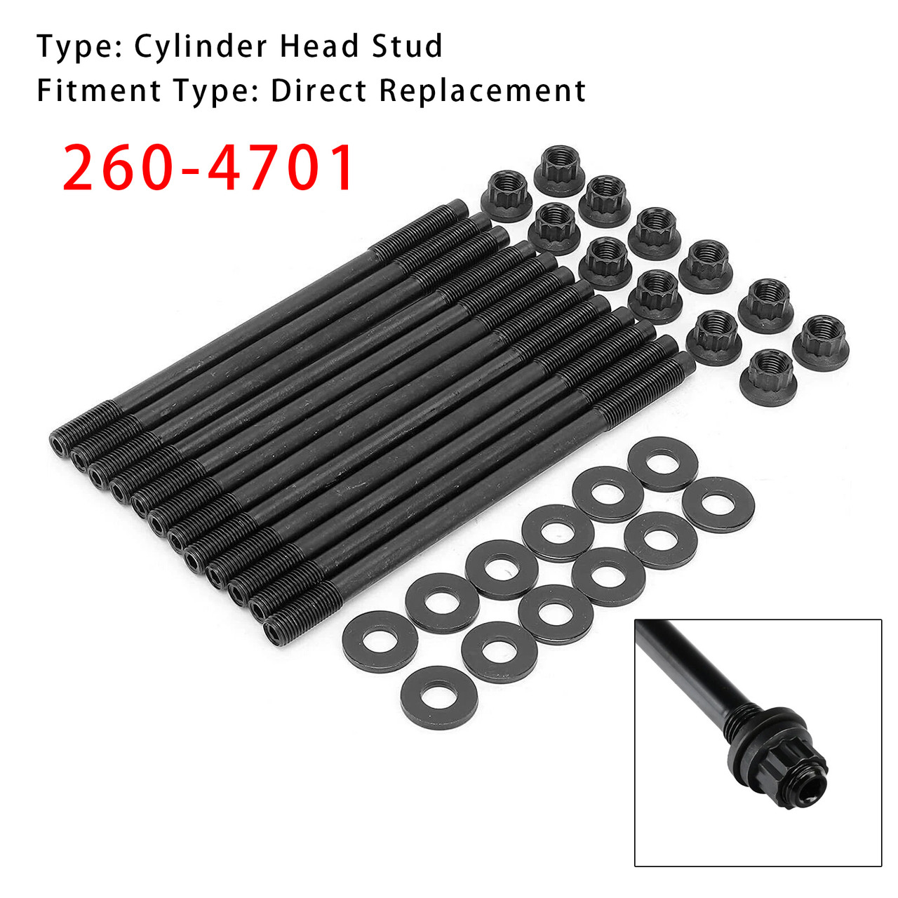 Cylinder Head Stud Kit 260-4701 For Subaru Impreza WRX STi EJ20 EJ25 DOHC