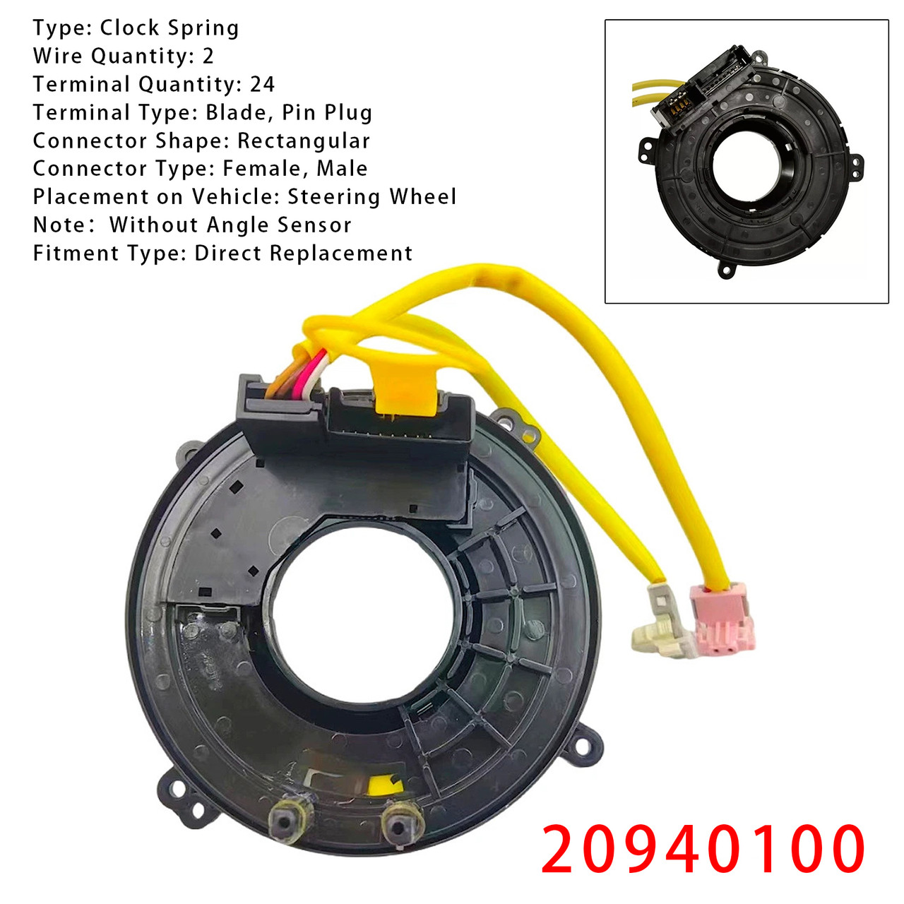 2005-2011 Chevrolet Cobalt Equinox HHR Clock Spring 20940100 Generic