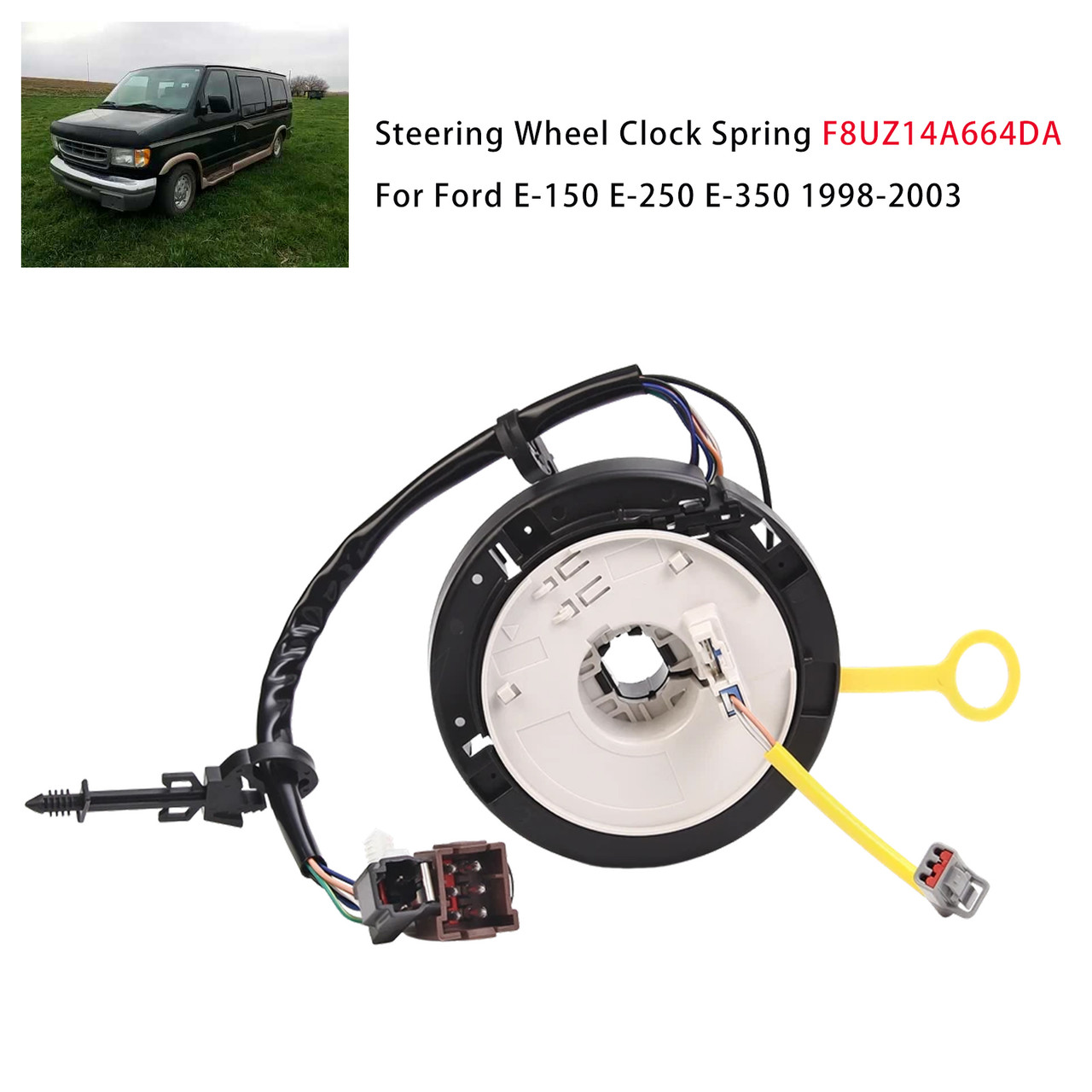 1998-1999 Ford Econoline Super Duty Steering Wheel Clock Spring F8UZ14A664DA Generic