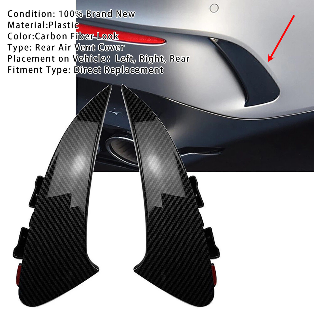 2020-2023 Mercedes Benz CLA C118 CLA35 CLA45 AMG Rear Air Vent Cover Generic