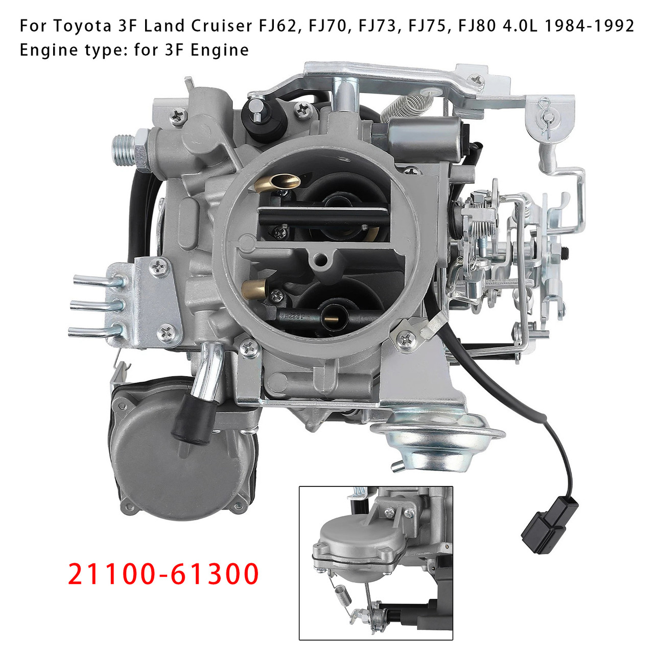 1984-1992 Toyota 3F Land Cruiser FJ62 FJ70 FJ73 Carburetor Carb 21100-61300 Generic