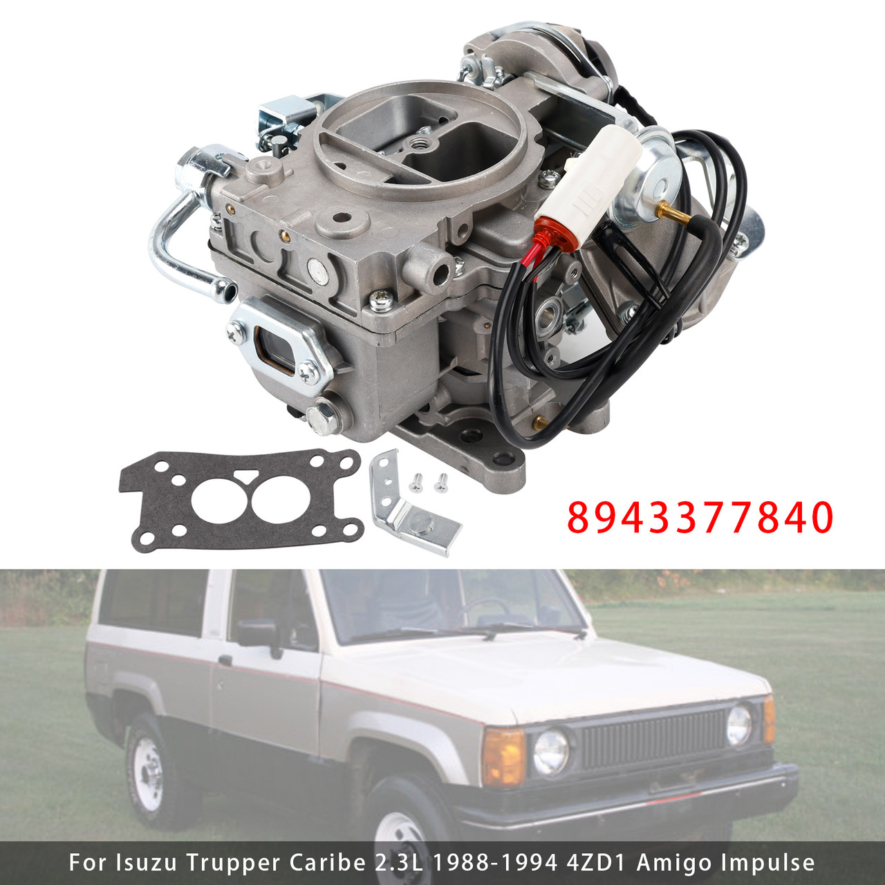 1988-1994 Isuzu Trupper Caribe 2.3L 2 Barrel Carburetor 8943377840 Generic