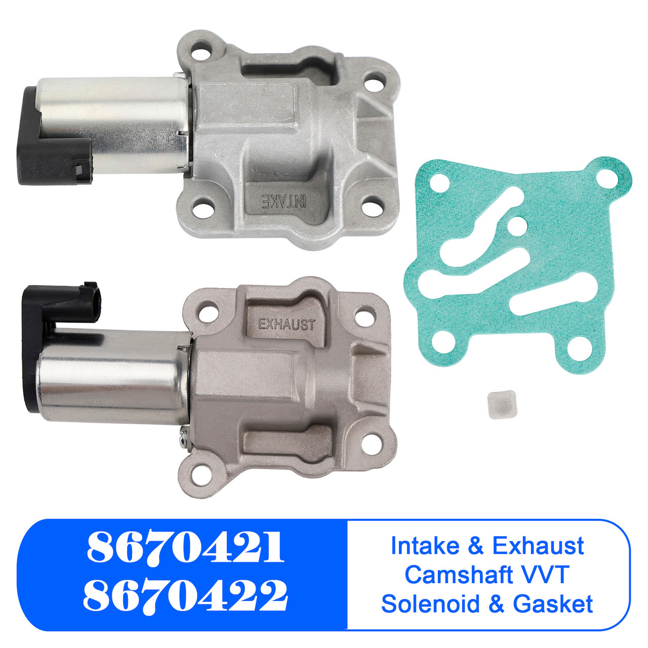 1996-2010 Volvo C70 V70 XC70 S80 Intake & Exhaust Camshaft VVT Solenoid & Gasket 8670422 Generic