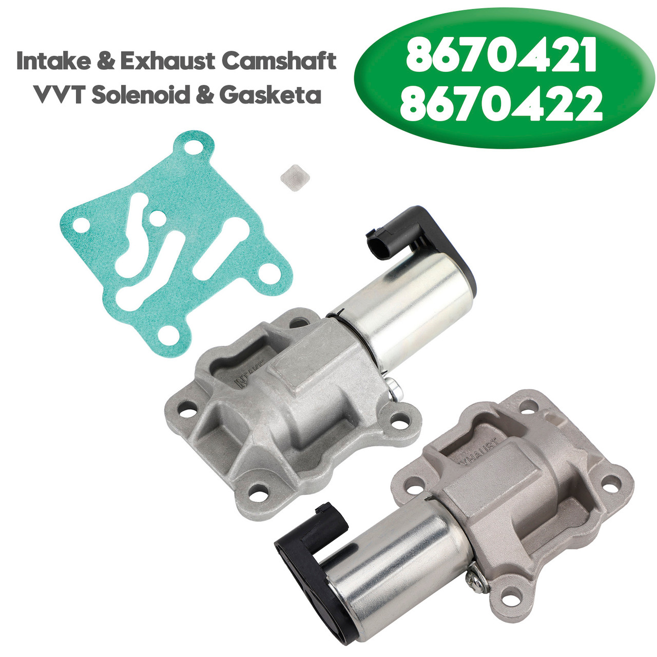 1996-2010 Volvo C70 V70 XC70 S80 Intake & Exhaust Camshaft VVT Solenoid & Gasket 8670422 Generic