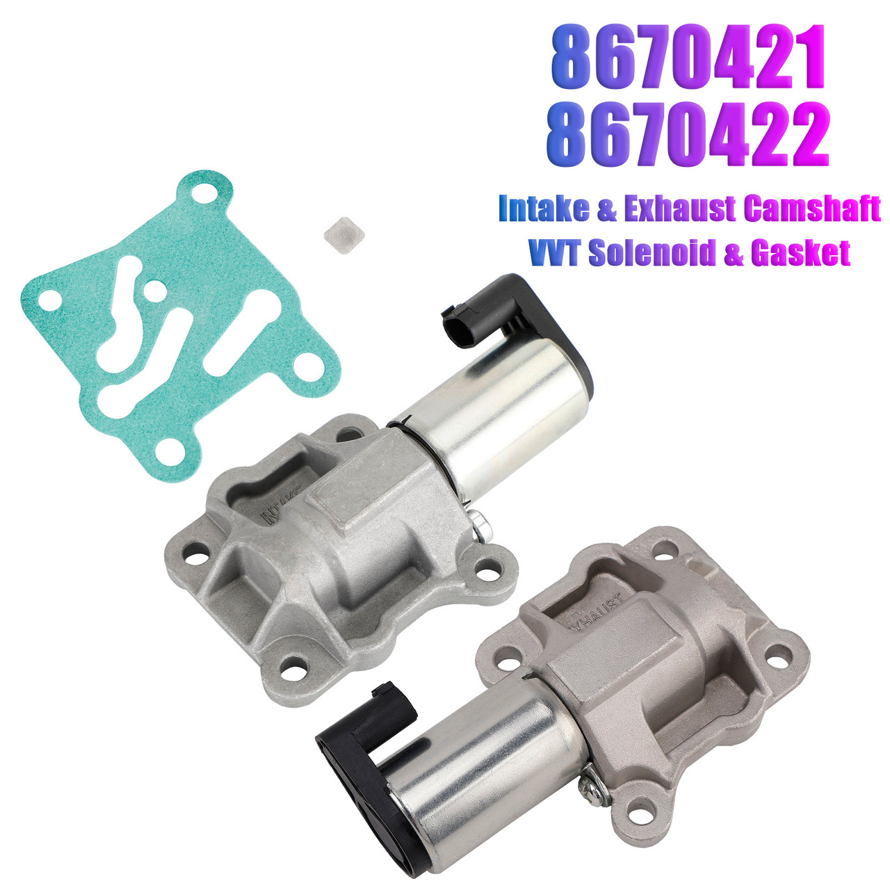 1996-2010 Volvo C70 V70 XC70 S80 Intake & Exhaust Camshaft VVT Solenoid & Gasket 8670422 Generic