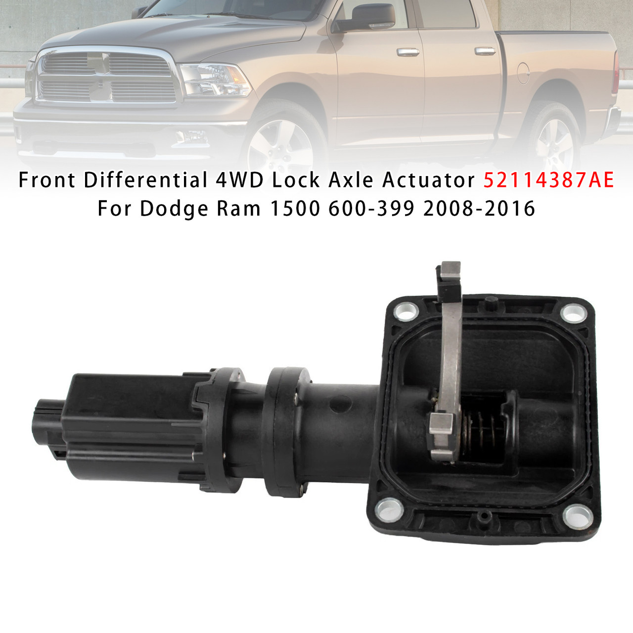 2008-2016 Dodge Ram 1500 600-399 Front Differential 4WD Lock Axle Actuator 52114387AE Generic