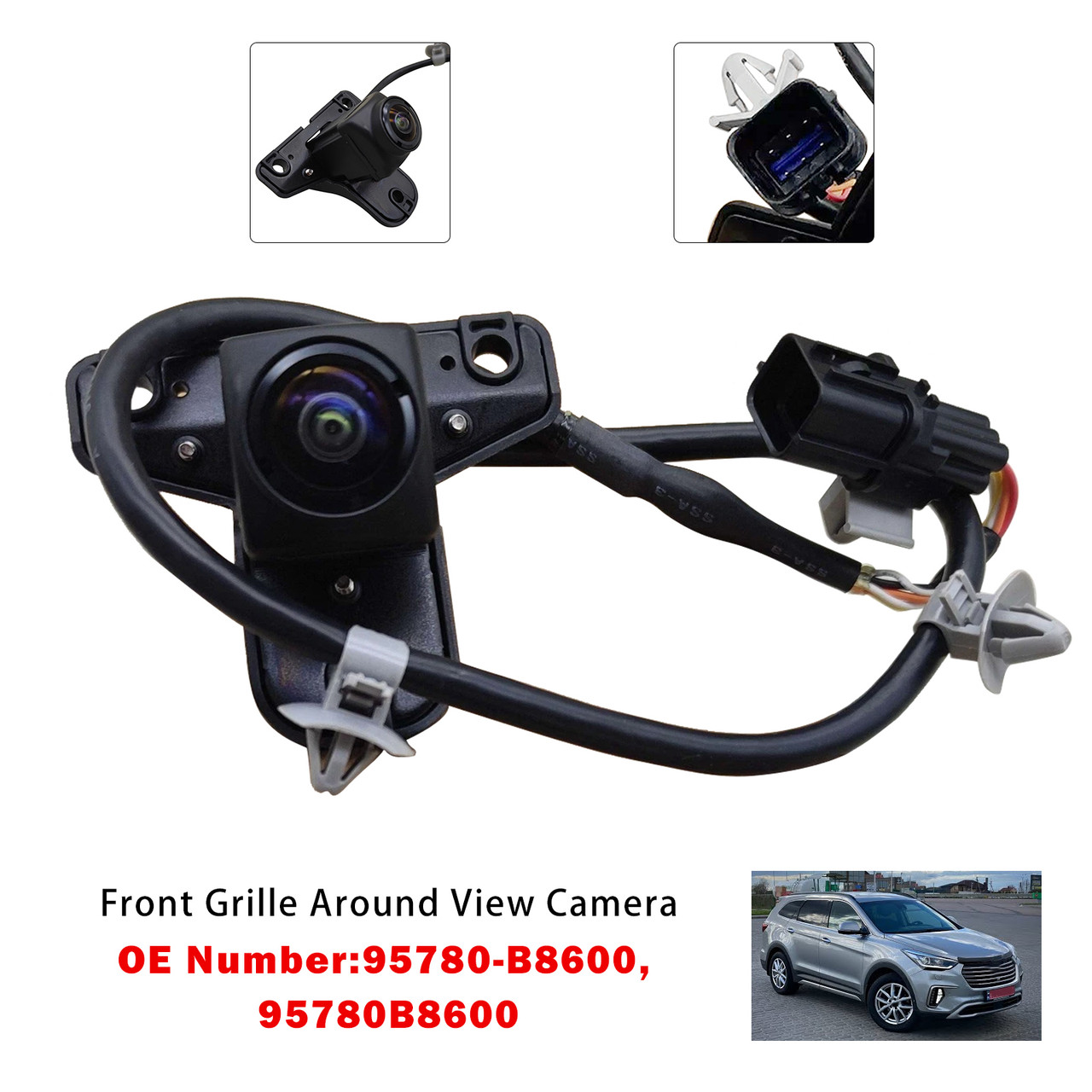 2017-2019 Hyundai Santa Fe XL 7 Seats Front Grille Around View Camera 95780B8600 Generic