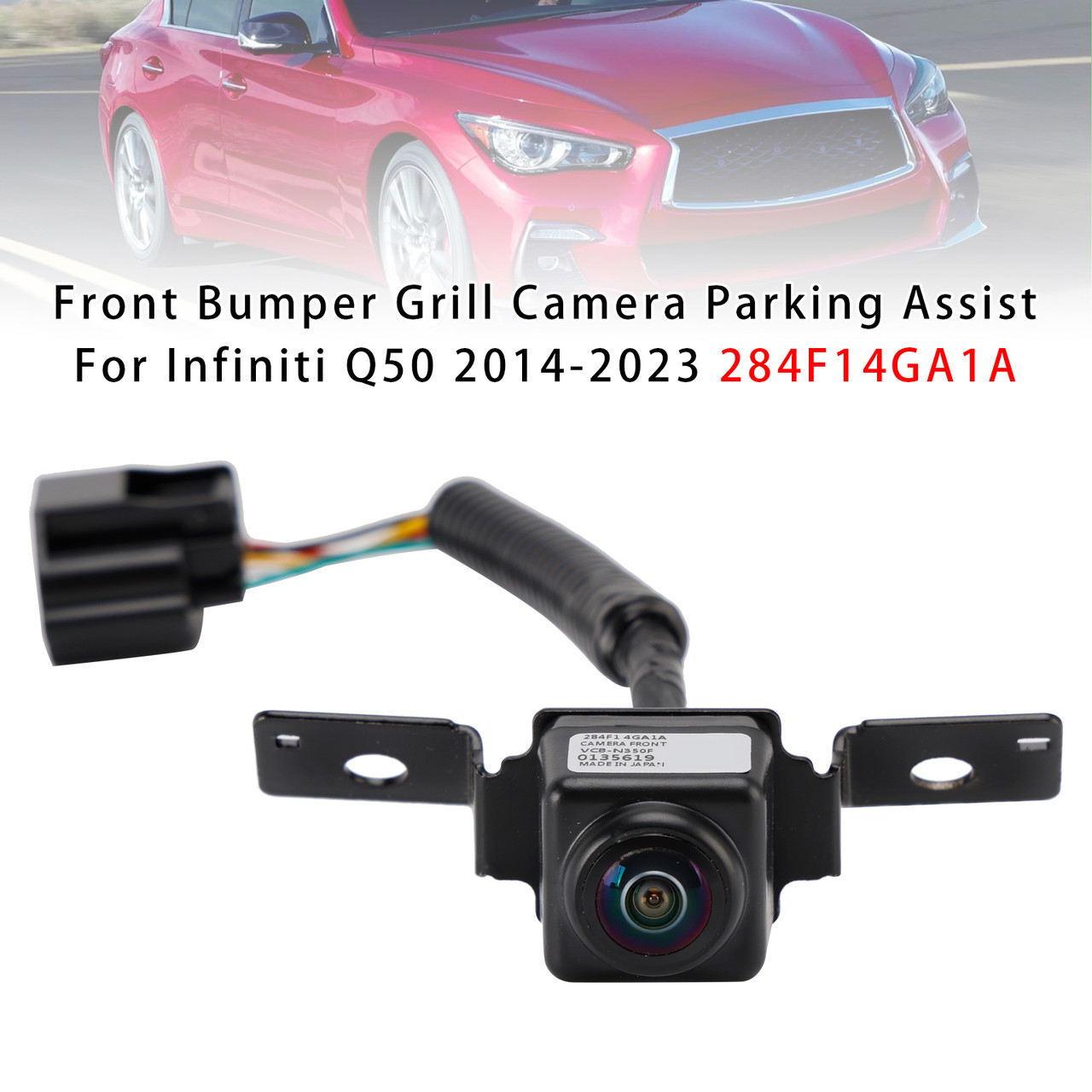 2014-2023 Infiniti Q50 Q60 Front Bumper Grill Camera Parking Assist 284F14GA1A Generic