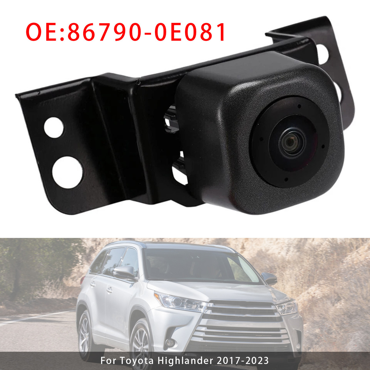 2017-2023 Toyota Highlander Front Grille Parking Camera Aid 86790-0E081 Generic