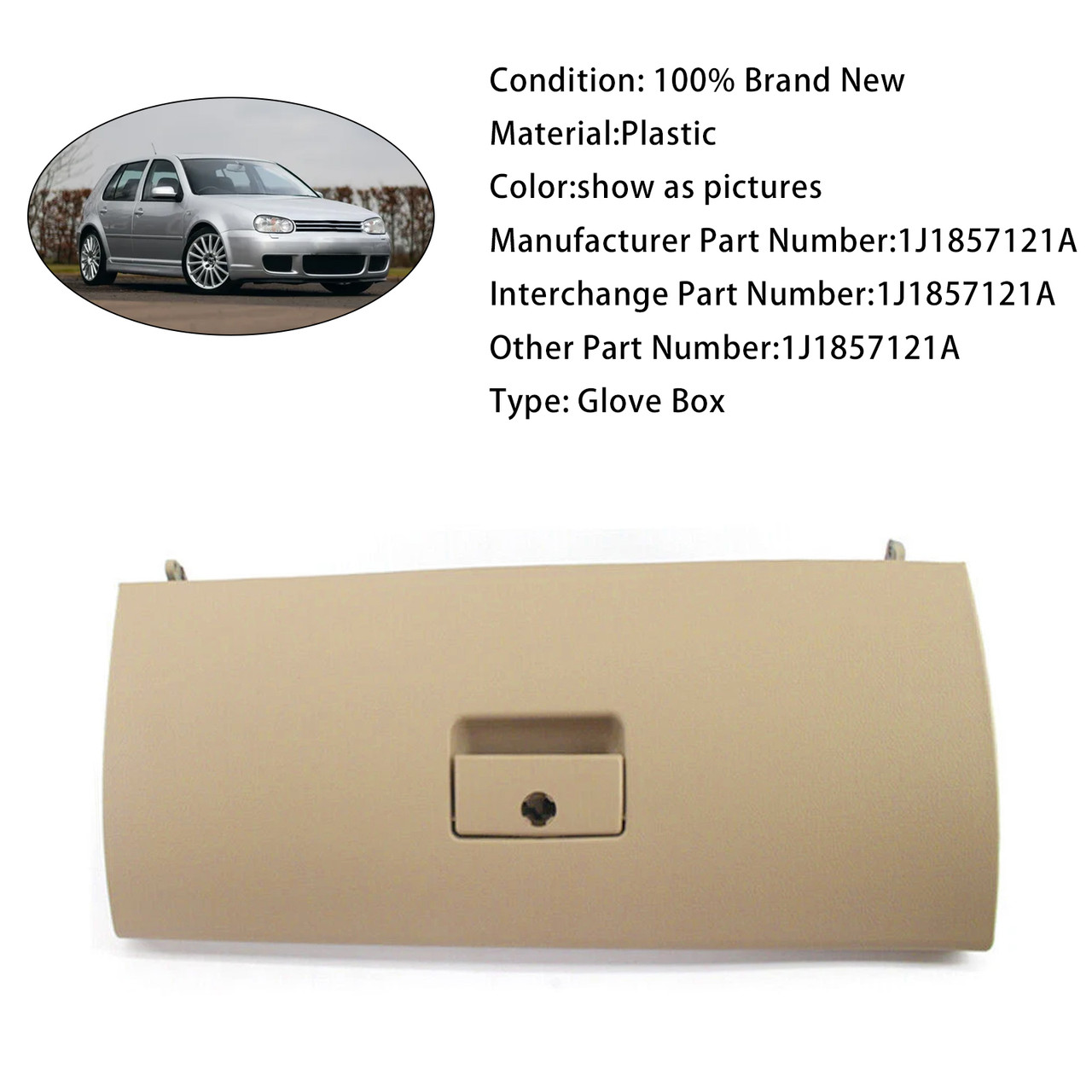 2002-2012 VW Golf Jetta Wagon Dash Glove Box Door Lid Cover Beige 1J1857121A Generic