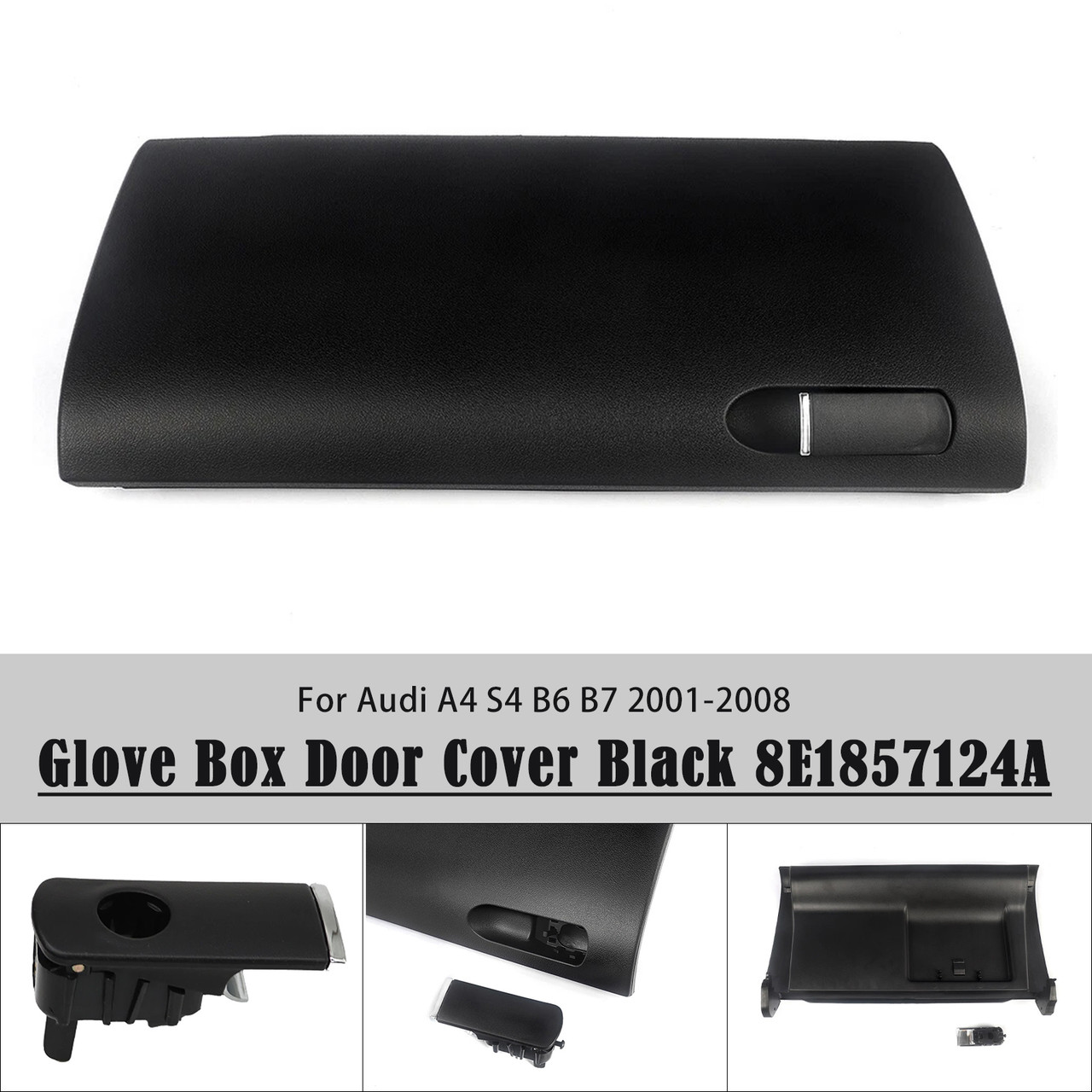 2001-2008 Audi A4 S4 B6 B7 Glove Box Door Cover Black 8E1857124A Generic