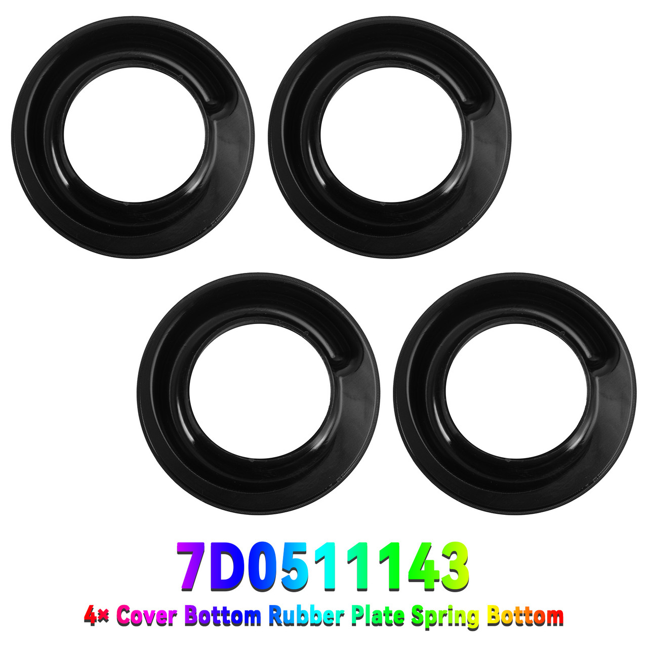 VW Transporter T4 Bus 4× Cover Bottom Rubber Plate Spring Bottom 7D0511143 Generic