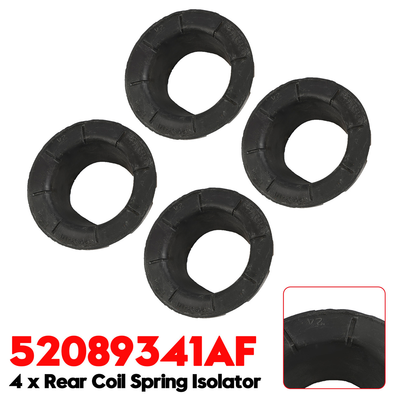 2005-2010 Jeep Grand Cherokee WK/WH 4x Rear Coil Spring Isolator 52089341AF Generic