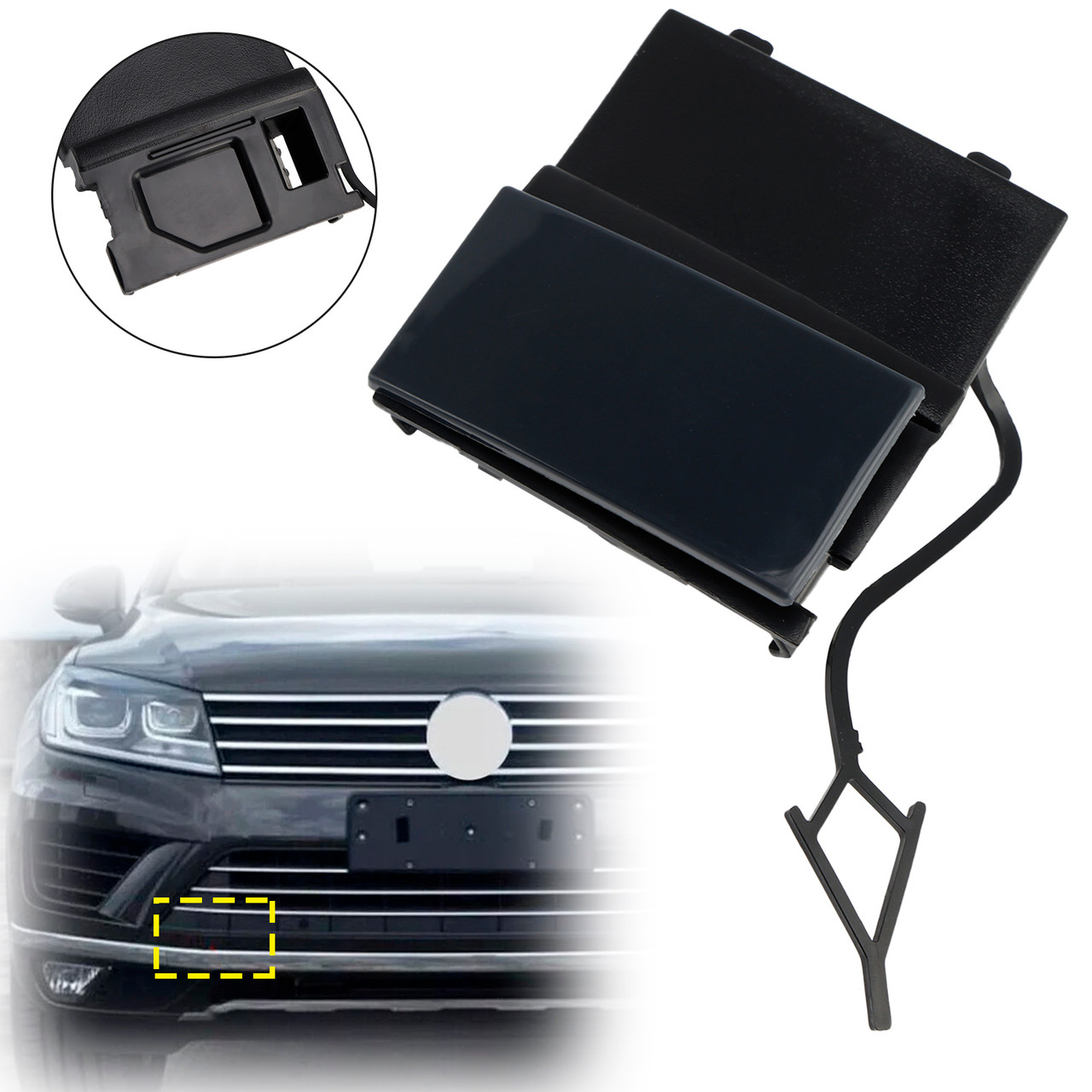 2014-2018 VW Touarge Car Front Right Bumper Tow Hook Eye Cover Cap 7P6807186A Generic