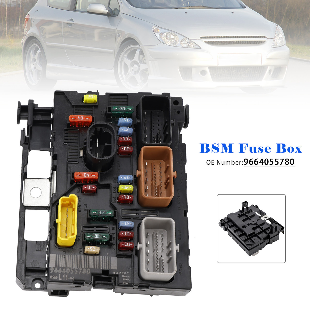 Peugeot 207 307 406 Partner BSM L11 9664055780 Fuse Box Generic