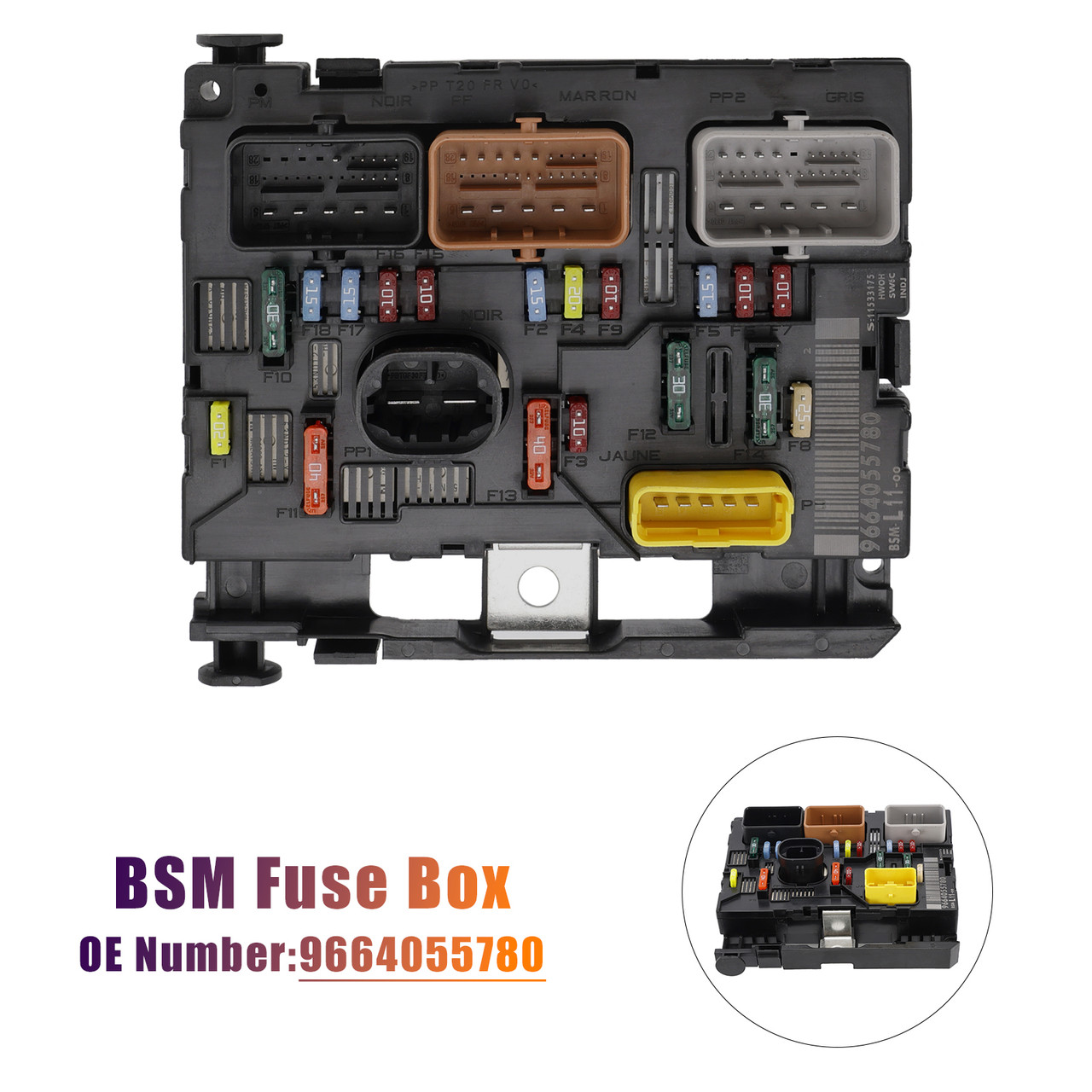 Peugeot 207 307 406 Partner BSM L11 9664055780 Fuse Box Generic