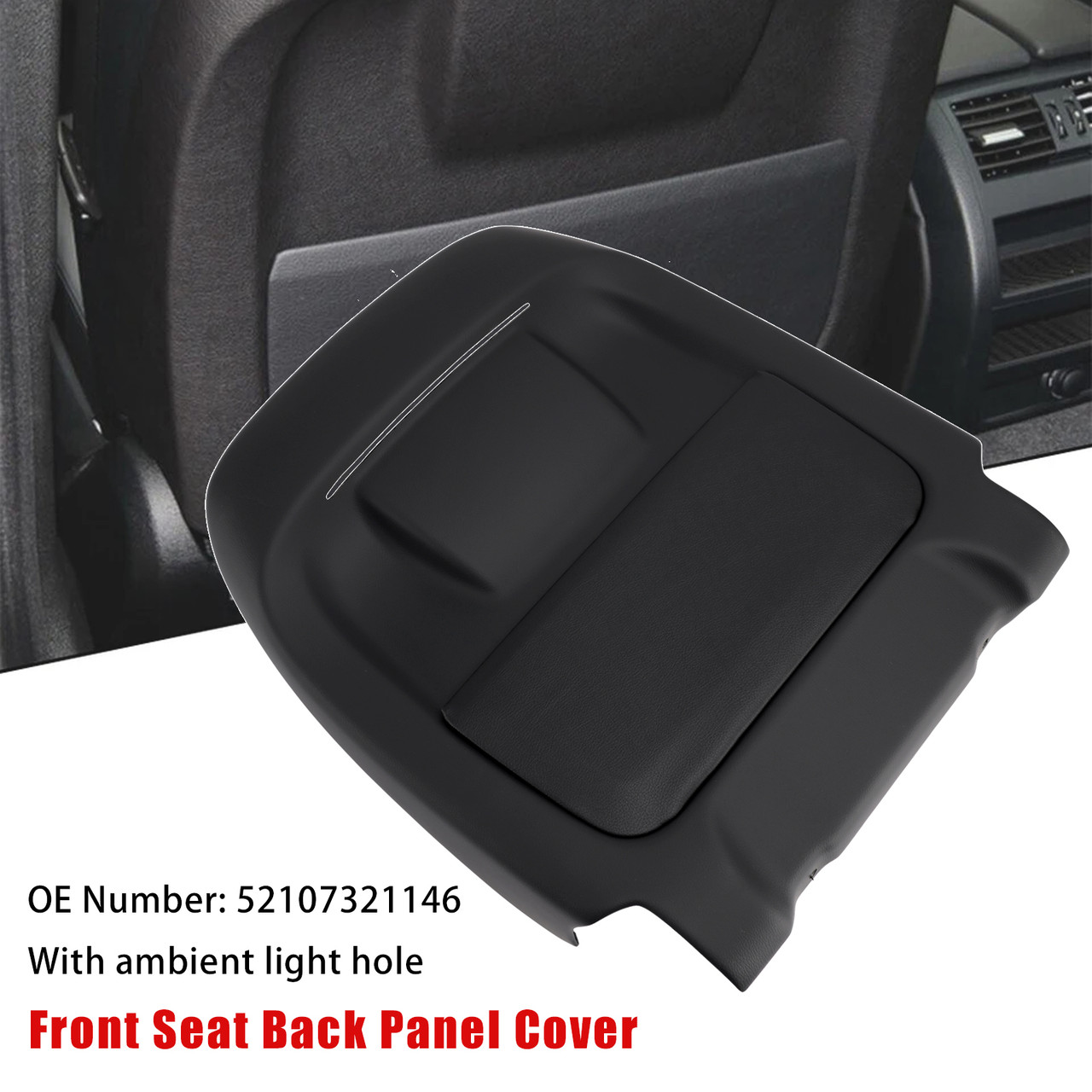 2013-2017 BMW 5 7 Series Front Seat Back Panel Cover 52107321146 Generic