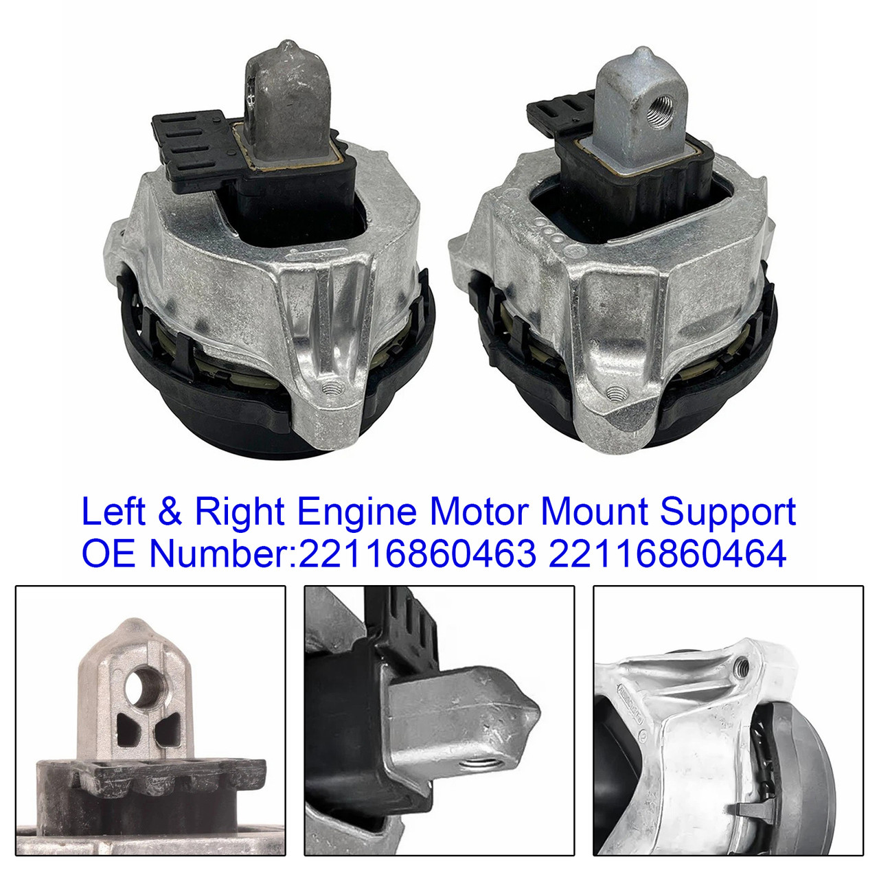 2019- BMW 8 Series Left & Right Engine Motor Mount Support 22116860463 22116860464 Generic