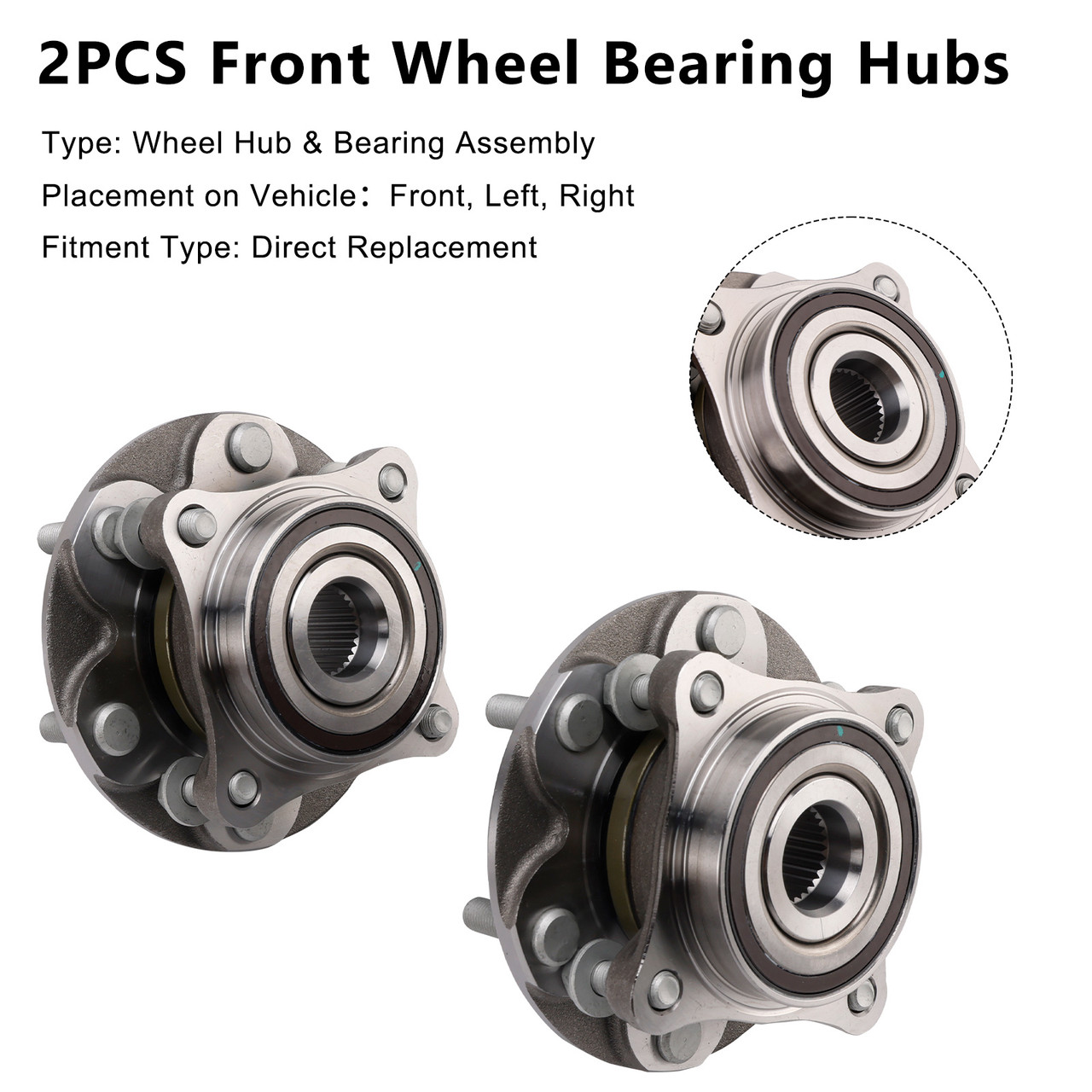 2009-ON Toyota Landcruiser Prado150 series GRJ150 KDJ150 2PCS Front Wheel Bearing Hubs WHX2042603AC Generic