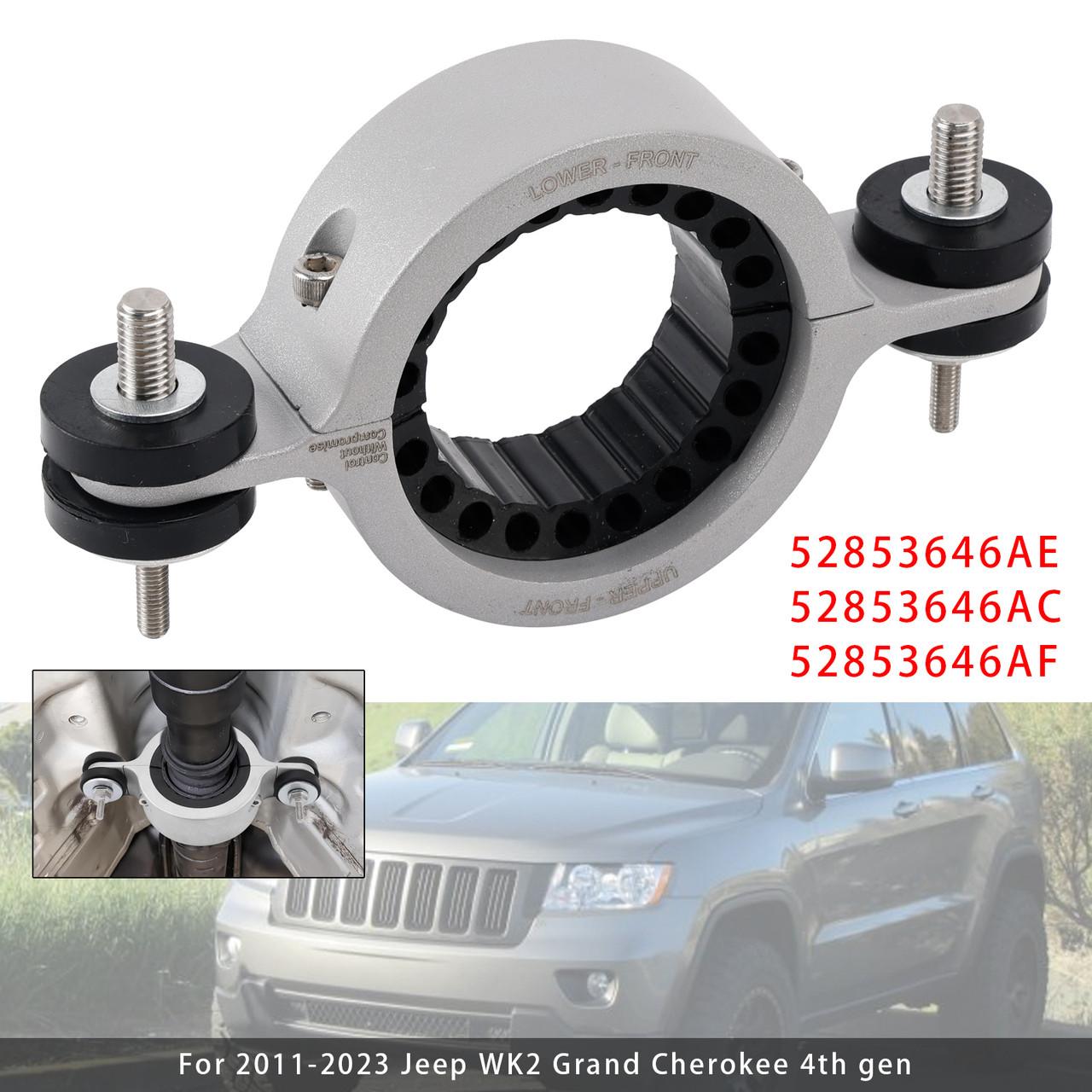 2011-2023 Jeep WK2 Grand Cherokee 4th gen Driveshaft Center Support Carrier Bearing 52853646AE Generic