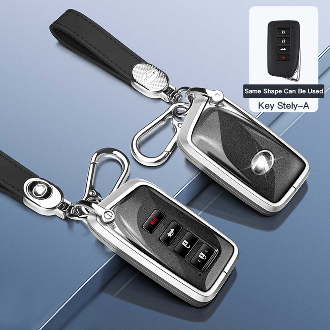 Lexus IS GS ES RX RC NX LS LX Alloy Aluminum TPU Soft Film Car Key Black Case Cover Generic