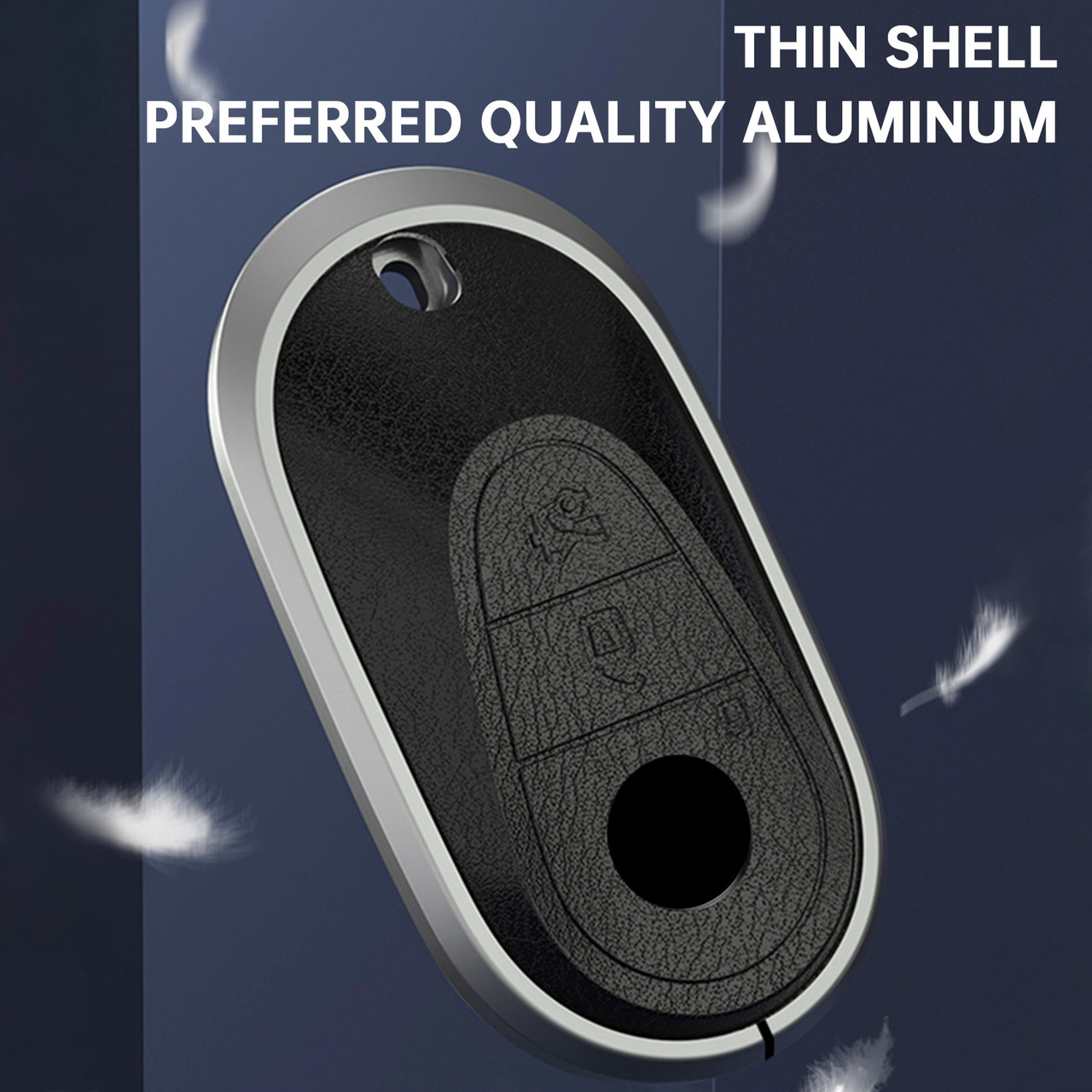 Benz GLC GLK CLS GLA CLA AMG Alloy Aluminum TPU Car Key Black Case Cover Generic