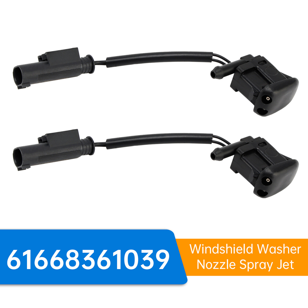 1996-2003 BMW 5 E39 525i 528i 530i 540i M5 2pcs Windshield Washer Nozzle Spray Jet 61668361039 Generic