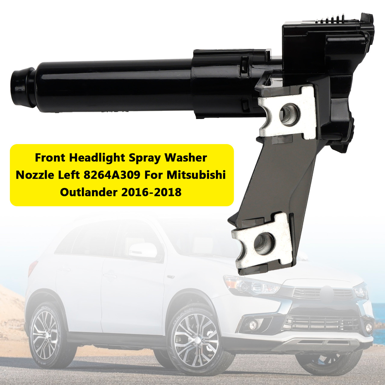 2016-2018 Mitsubishi Outlander Front Headlight Spray Washer Nozzle Left 8264A309 Generic