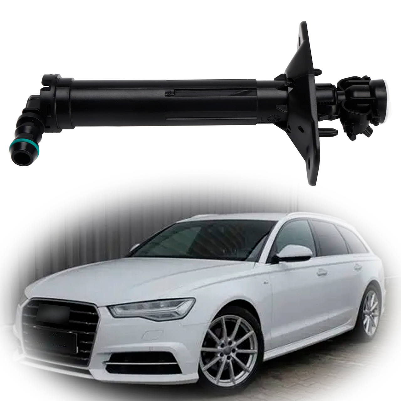 2011-2018 Audi A6 C7 1 Pair Front Headlight Spray Washer Nozzle Left 4G0955101 Generic