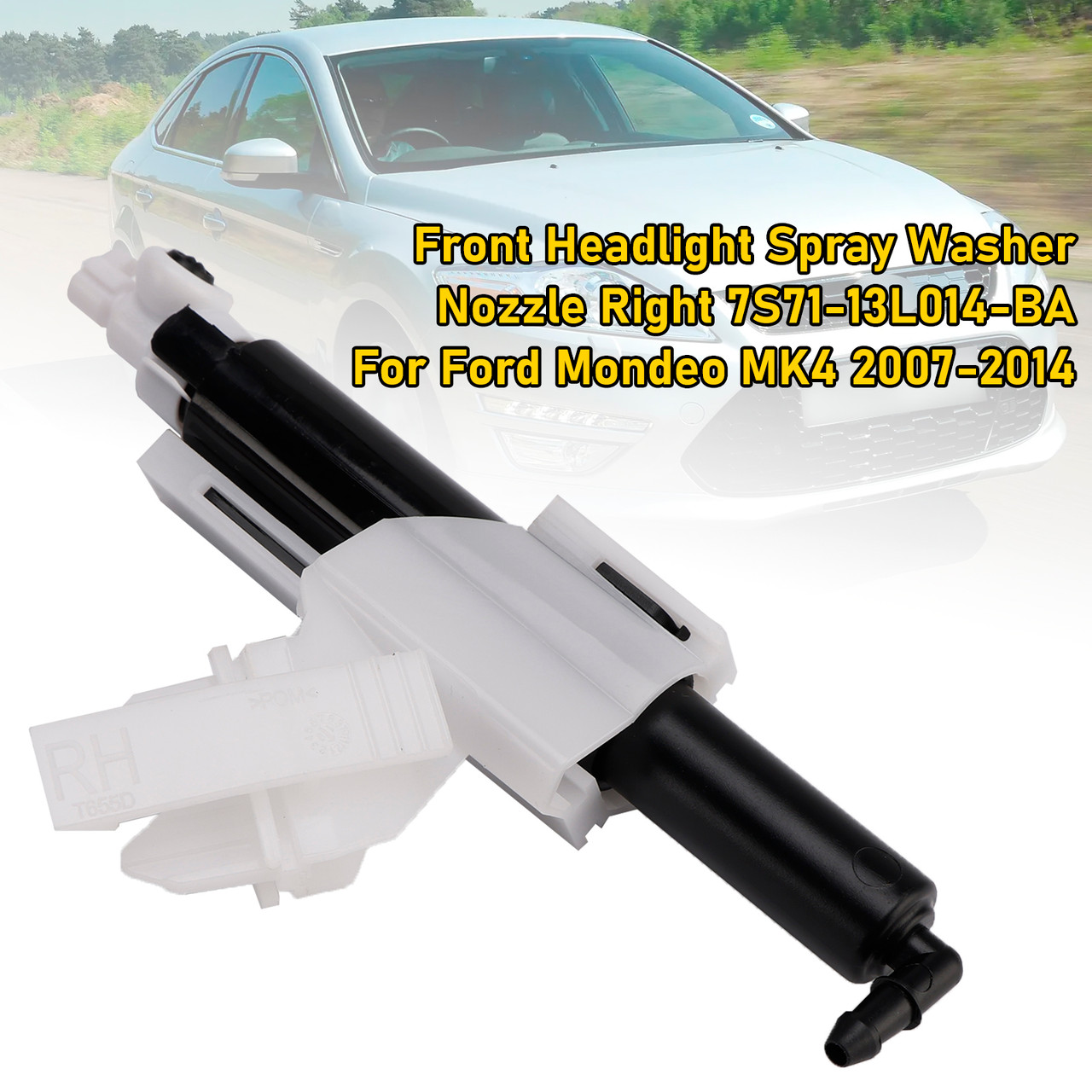 2007-2014 Ford Mondeo MK4 Front Headlight Spray Washer Nozzle Right 7S71-13L014-BA Generic