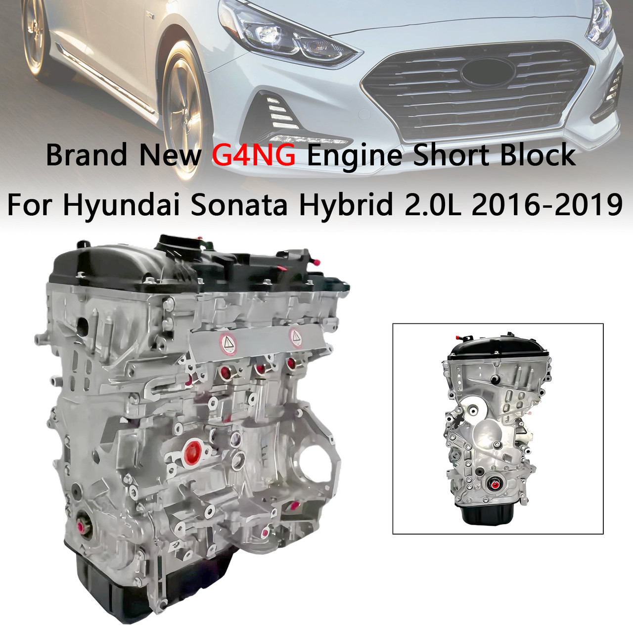 2016-2019 Hyundai Sonata Hybrid 2.0L G4NG Engine Short Block 2D312-2EU02-A Generic