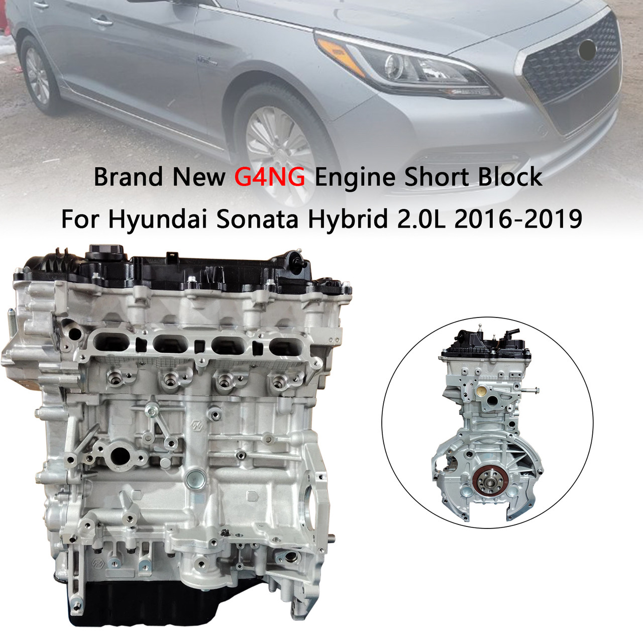 2016-2019 Hyundai Sonata Hybrid 2.0L G4NG Engine Short Block 2D312-2EU02-A Generic