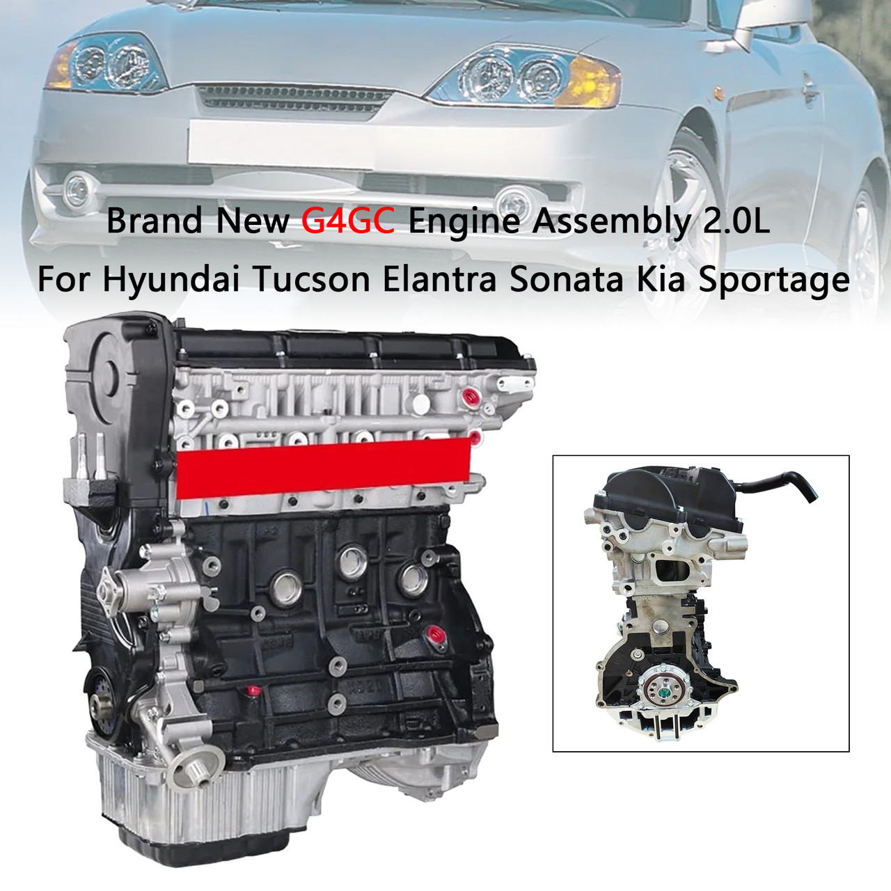 2002-2011 Hyundai Tucson Elantra Sonata Kia Sportage G4GC Engine Assembly 2.0L Generic