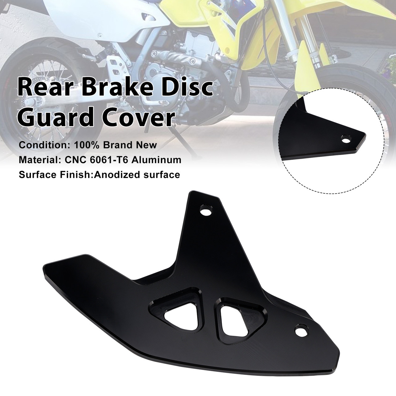 2000-2024 SUZUKI DRZ 400/E/S/SM Rear Brake Disc Guard Cover DR-Z400SM Black Generic