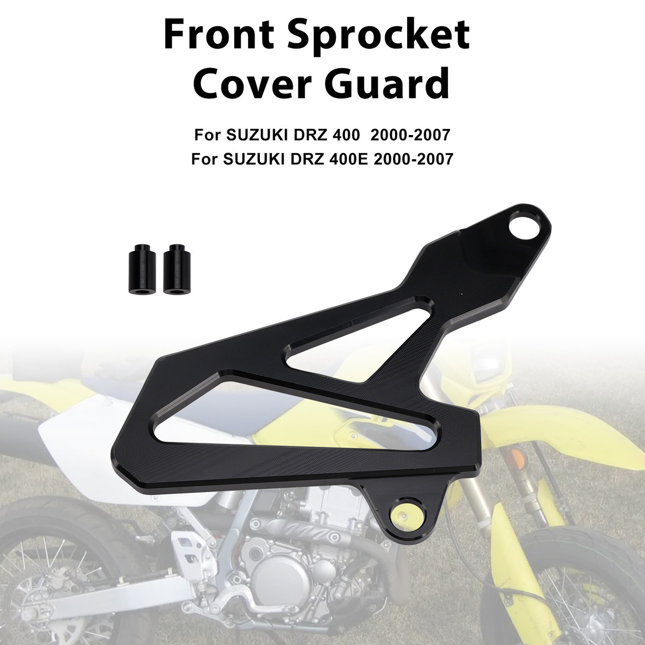 2000-2024 Suzuki DR-Z400SM DRZ400/S/E Front Sprocket Cover Guard Black Generic