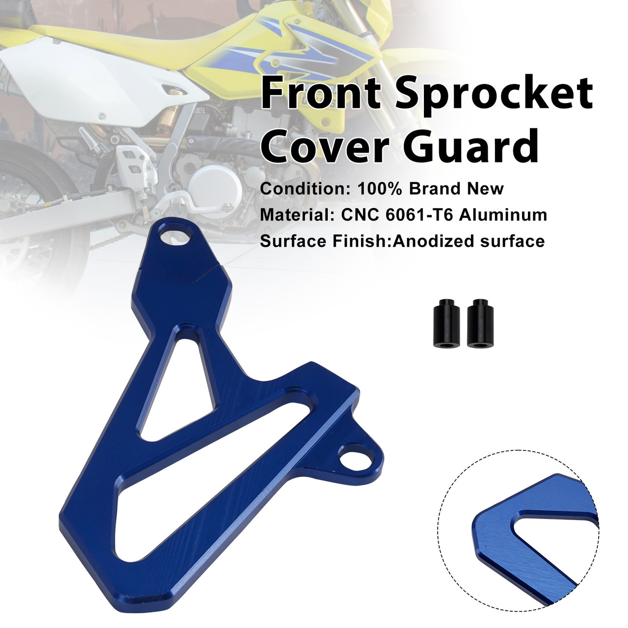 2000-2024 Suzuki DR-Z400SM DRZ400/S/E Front Sprocket Cover Guard Blue Generic