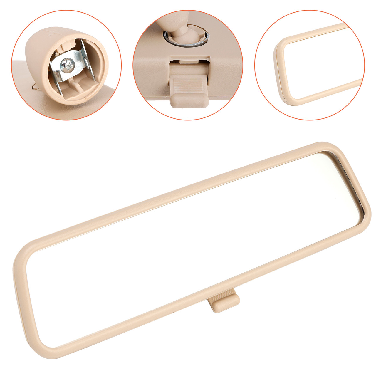 1998-2011 VW Bora Jetta Golf  Polo Rear View Interior Mirror Glass 3B0857511G Beige Generic