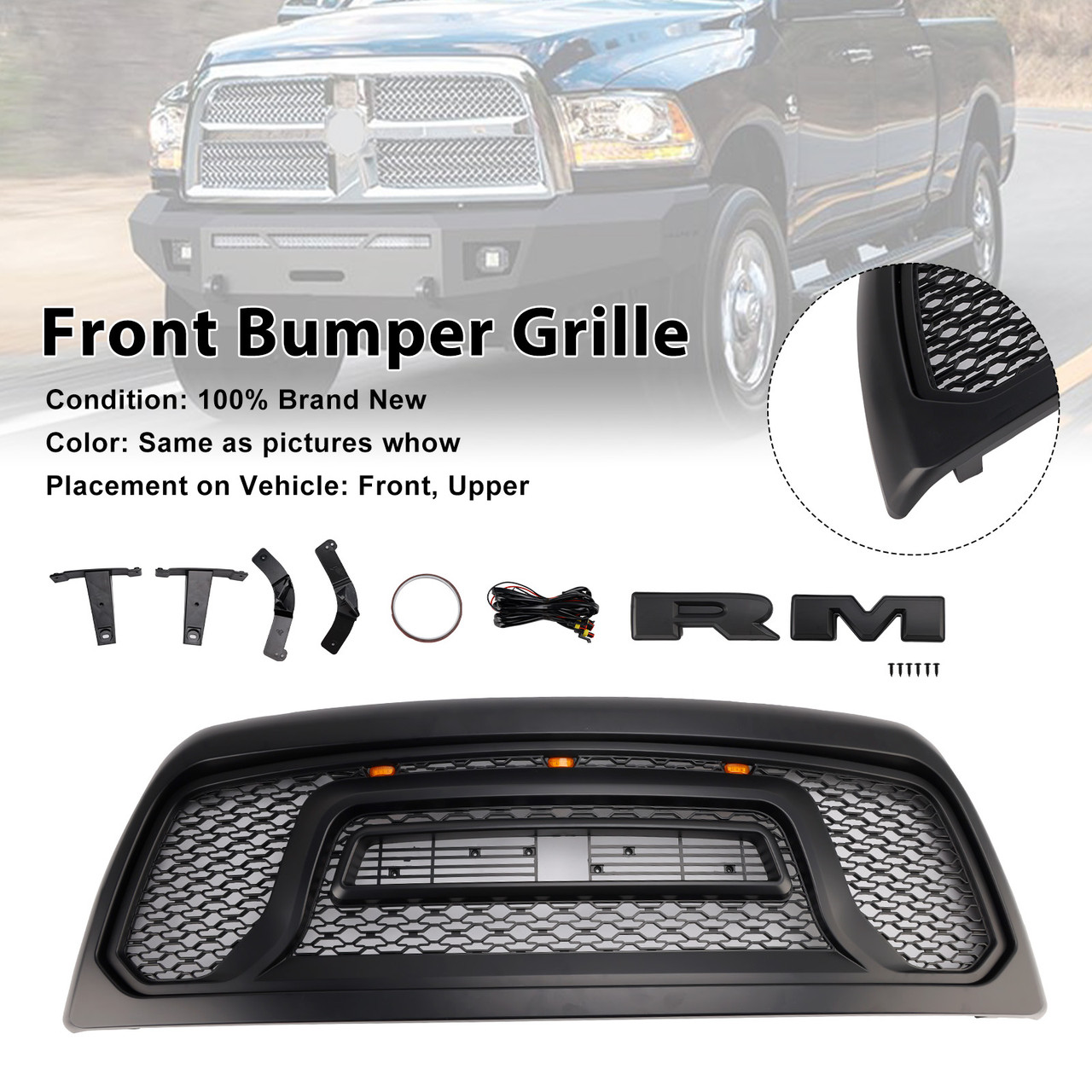 2010-2018 Dodge Ram 2500 3500 Front Bumper Grille Generic