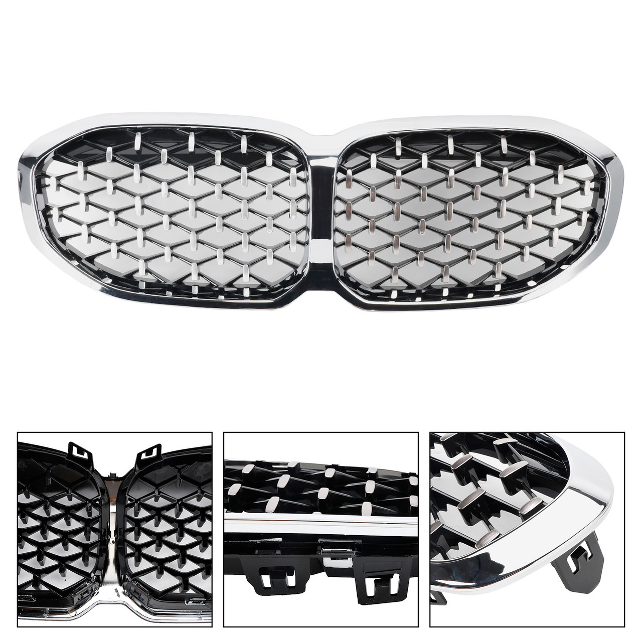 2021-2024 BMW G30 G31 LCI Dual Slats Front Kidney Grille Matte Black Generic