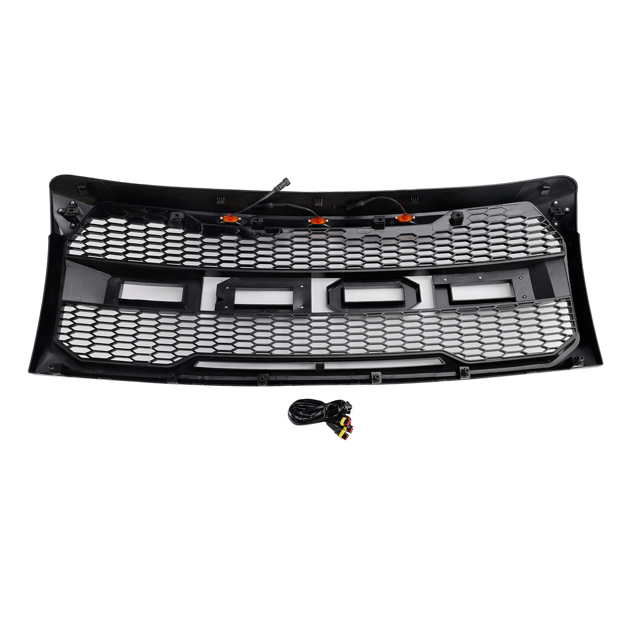 2009-2014 Ford F150 Raptor Style Raptor Style Front Bumper Grille Gloss Black Generic