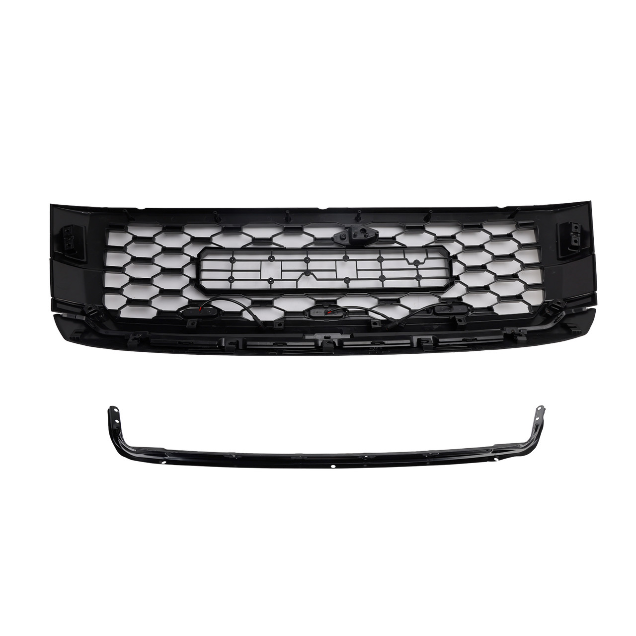 2019-2021 Toyota Sequoia With Led Light Front Bumper Grille Black Generic