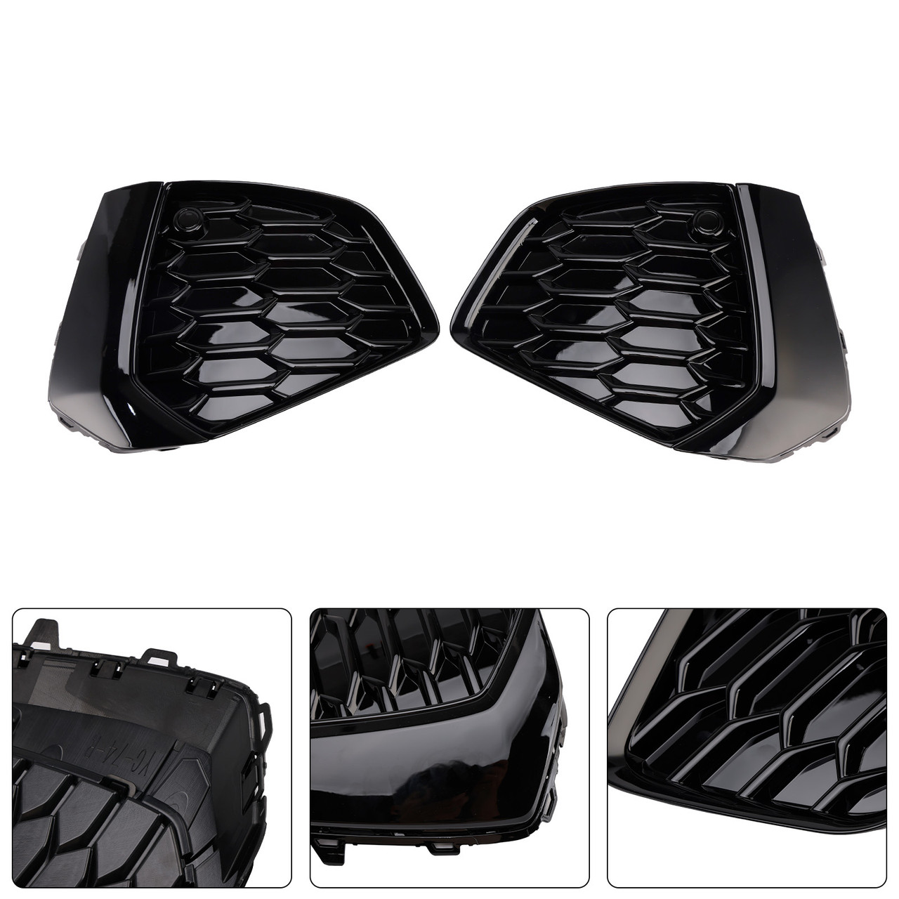 2021-2023 Audi A3 S-line S3 Front Honeycomb Fog Light Grille Black Generic